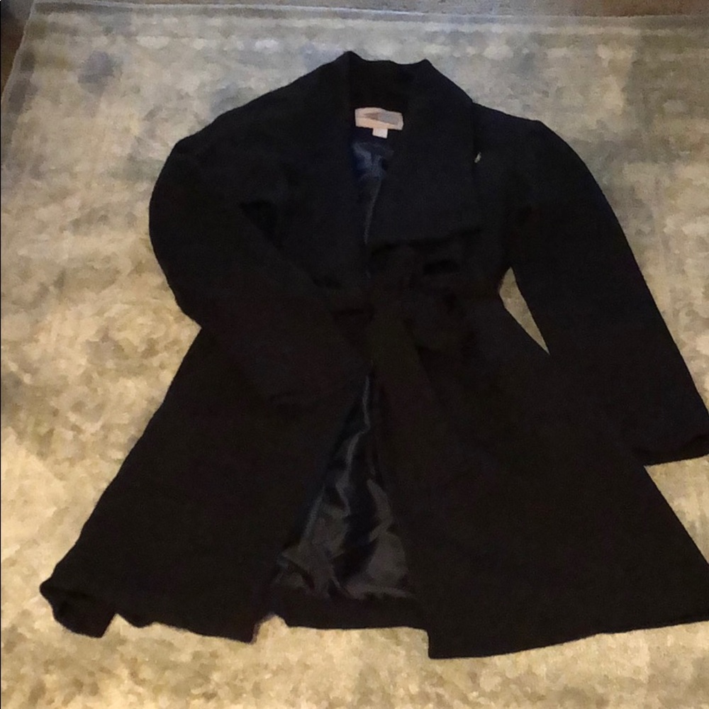 Women’s Black Trench Coat with tie waist detail